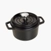 Cheapest ???? Staub Cast Iron 0.75-qt Round Cocotte Matte Black ????