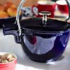 Best deal ???? Staub Cast Iron 1-qt Round Tea Kettle Dark Blue ????