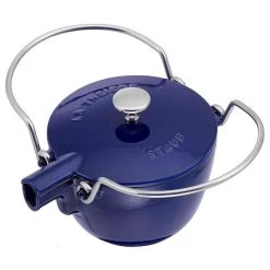 Best deal 🥰 Staub Cast Iron 1-qt Round Tea Kettle Dark Blue 🔥 -MagicLinen Shop unnamed file 1146