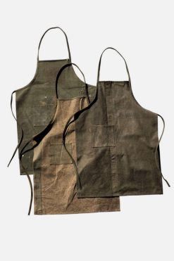 Outlet ???? Puebco Recycled Vintage Tent Fabric Apron Olive ????