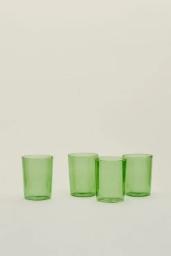Cheapest 🔥 Hawkins New York Essential Glass Cup Set Of 4 Green ✨ -MagicLinen Shop unnamed file 168
