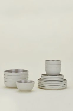Best Sale ๐ฅ Hawkins New York Essential Stoneware 16-Piece Dinnerware Set Light Grey ๐คฉ