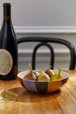 New 👍 Rhoda Striped Low Bowl Red 🛒