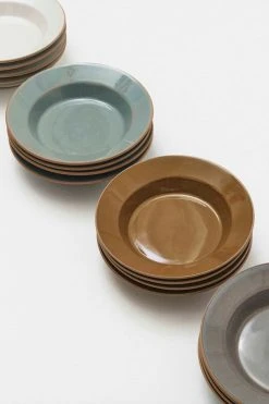 Hot Sale 🔥 Departo Ceramic Low Bowl Slate Gray 😉