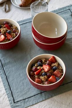 Best reviews of ???? Staub Ceramic 2-pc Large Universal Bowl Set Cherry ????