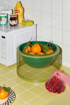 New 🛒 Anna Mesh Two-Tone Fruit Bowl Green 🤩