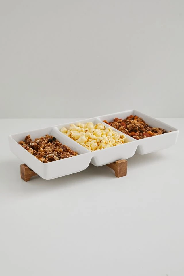 Wholesale 🤩 Bamboo 3-Piece Serving Tray White ❤️ 3 Wholesale 🤩 Bamboo 3-Piece Serving Tray White ❤️ - Image 3