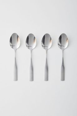 Budget ???? Classic 4-Piece Dinner Spoon Set Silver ????