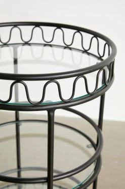 Buy 💯 Squiggle Bar Cart Black Multi 🎁 -MagicLinen Shop unnamed file 558