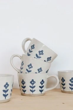 Cheapest 🔔 Connected Goods Blue Blooms Ceramic Mug Neutral Multi 👏