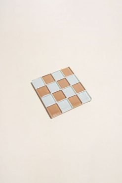 Hot Sale ???? Subtle Art Studios Chocolate Checkered Glass Tile Coaster Hazelnut Milk Chocolate ⌛ -MagicLinen Shop unnamed file 569