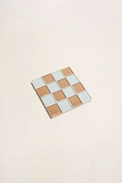 Hot Sale 🔔 Subtle Art Studios Chocolate Checkered Glass Tile Coaster Hazelnut Milk Chocolate ⌛ -MagicLinen Shop unnamed file 569