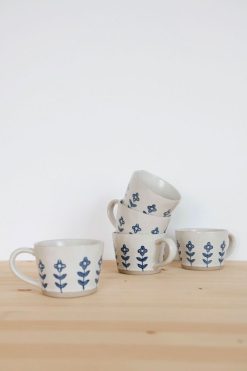 Cheapest ???? Connected Goods Blue Blooms Ceramic Mug Neutral Multi ???? -MagicLinen Shop unnamed file 58