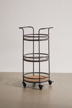 Promo ???? Round Industrial Bar Cart Black ???? -MagicLinen Shop unnamed file 631