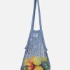 Best Sale ✔️ ECOBAGS Original Long Handle Mesh String Tote Bag Storm Blue ????