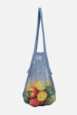 Best Sale ✔️ ECOBAGS Original Long Handle Mesh String Tote Bag Storm Blue ????