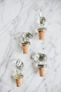 Deals ✔️ Connected Goods Recycled Glass Bottle Stopper Hippo 🛒