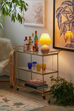 Cheapest ???? Jade Brass Bar Cart Gold ????