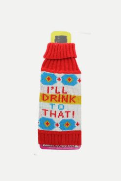 Cheap ???? Knit "I'll Drink To That!" Bottle Cooler Multi ????