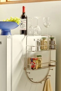 Buy ✨ Cora Refrigerator Storage Rack Silver 😍