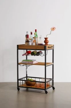 Promo 😍 Frederic Bar Cart Brown ✔️