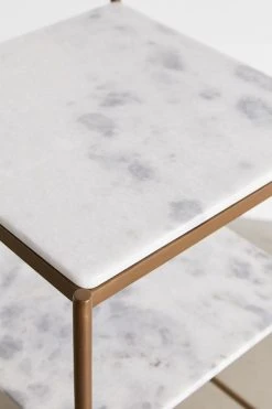 Best deal 🤩 Frances Marble Bar Cart White ✔️ -MagicLinen Shop unnamed file 725