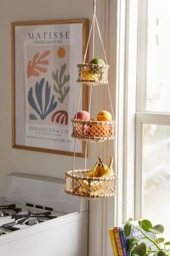 Coupon 🎉 Three Tier Hanging Basket Natural 👏