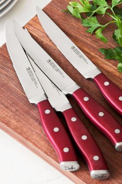 Best Pirce ✔️ Henckels Forged Accent 4-Piece Steak Knife Set Red ????