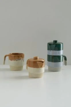 Flash Sale 👍 United By Blue Stackable Stoneware Teapot & Mug Set Dark Yellow 🤩 -MagicLinen Shop unnamed file 8