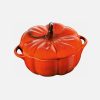 Promo ???? Staub Ceramic 16-oz Petite Pumpkin Cocotte Burnt Orange ????