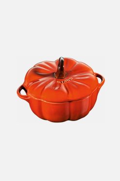Promo ???? Staub Ceramic 16-oz Petite Pumpkin Cocotte Burnt Orange ????
